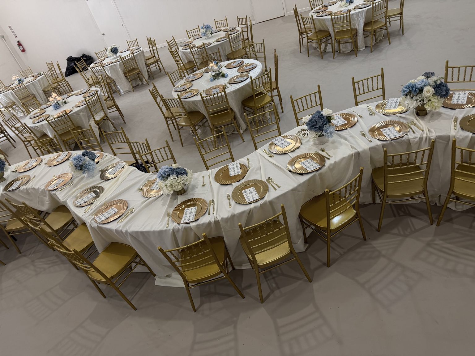Gold chair event setup